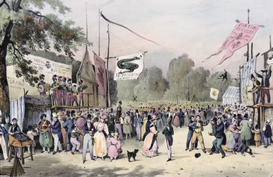 &39;Festas locais em torno de Paris&39;, série, 1830, Saint-Cloud